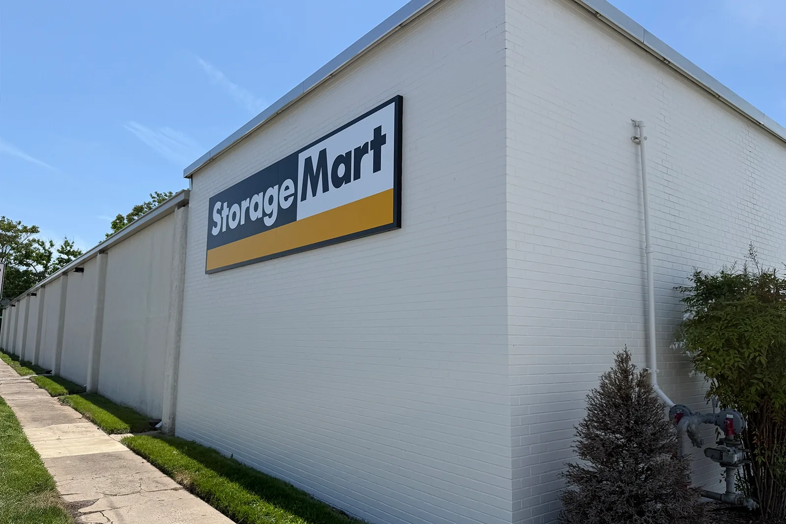 Repainted StorageMart commercial building exterior