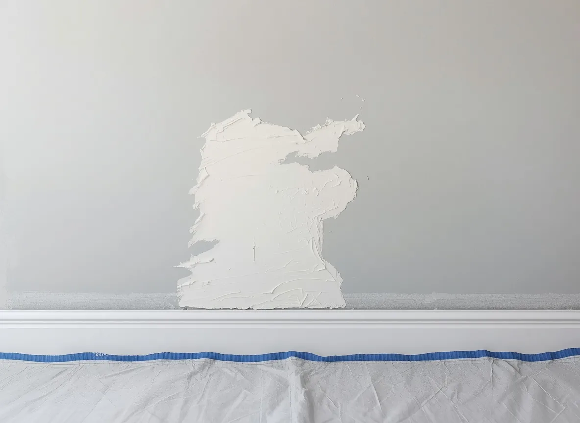 Smooth drywall patch ready for paint